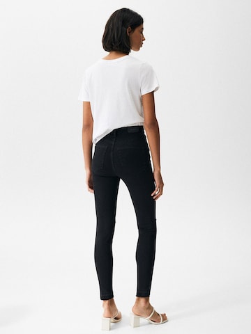 Pull&Bear Skinny Džíny – černá