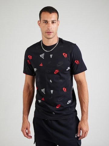 Nike Sportswear Póló - fekete: elől