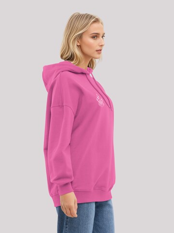 Sweat-shirt 'Knut & Jan Scribble Logo Weiss' F4NT4STIC en rose