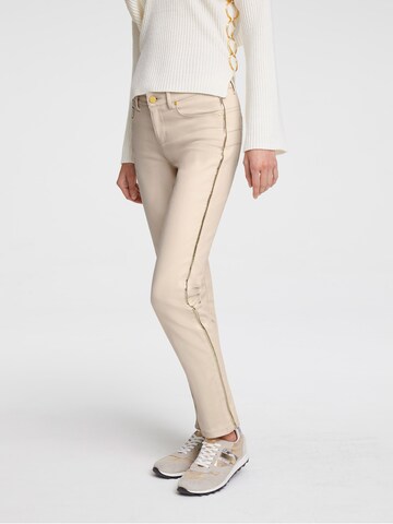 heine Slimfit Hose in Beige: Vorderseite