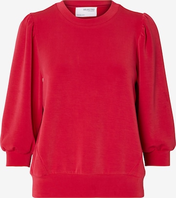 Sweat-shirt 'Tenny' SELECTED FEMME en rouge : devant