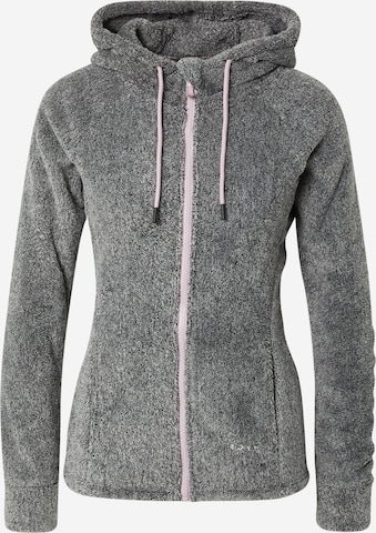 ROXY Athletic Fleece Jacket 'SAMBA MAMBO' in Grey: front