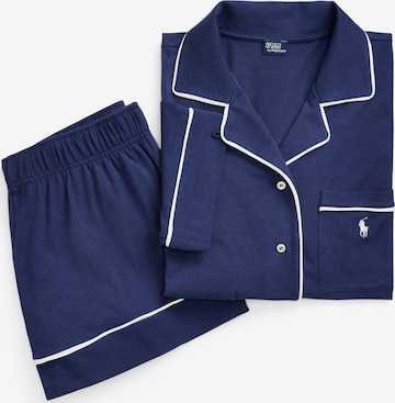 Polo Ralph Lauren Pyjama ' Short Sleeve PJ Set ' in Blauw: voorkant