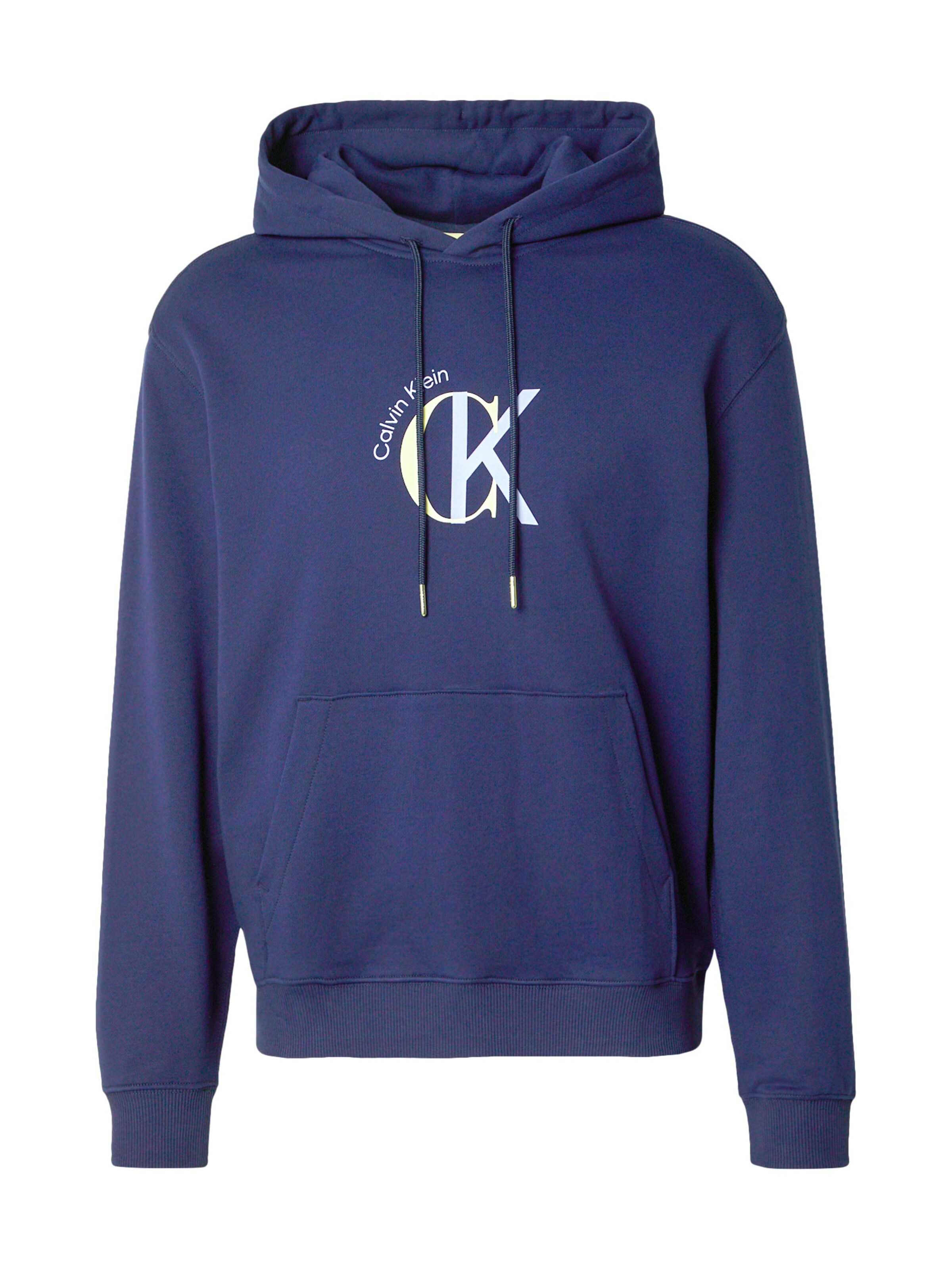 Sweat-shirt Calvin Klein Jeans en bleu : devant