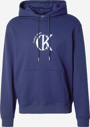 Megztinis be užsegimo iš Calvin Klein Jeans, spalva – indigo spalva / balta, Prekių apžvalga