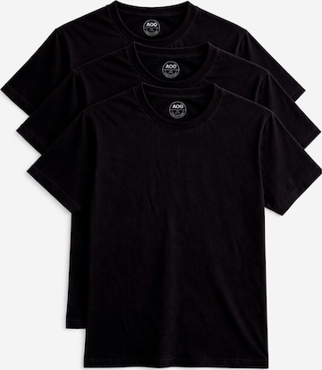A Question Of (AQO) Shirt '3 Pack Anders Tee' in Zwart: voorkant