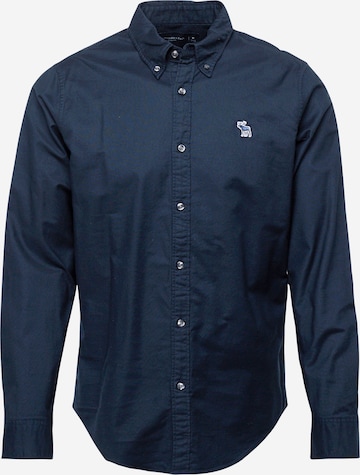 Abercrombie & Fitch Regular fit Overhemd in Blauw: voorkant