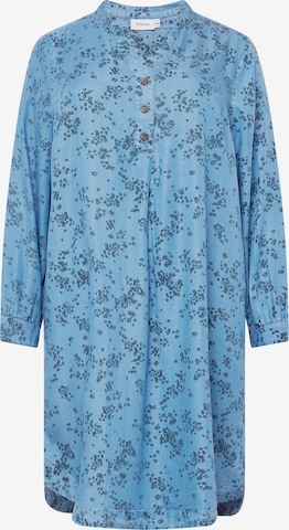 Fransa Curve Skjortklänning 'SAVA' i blå: framsida