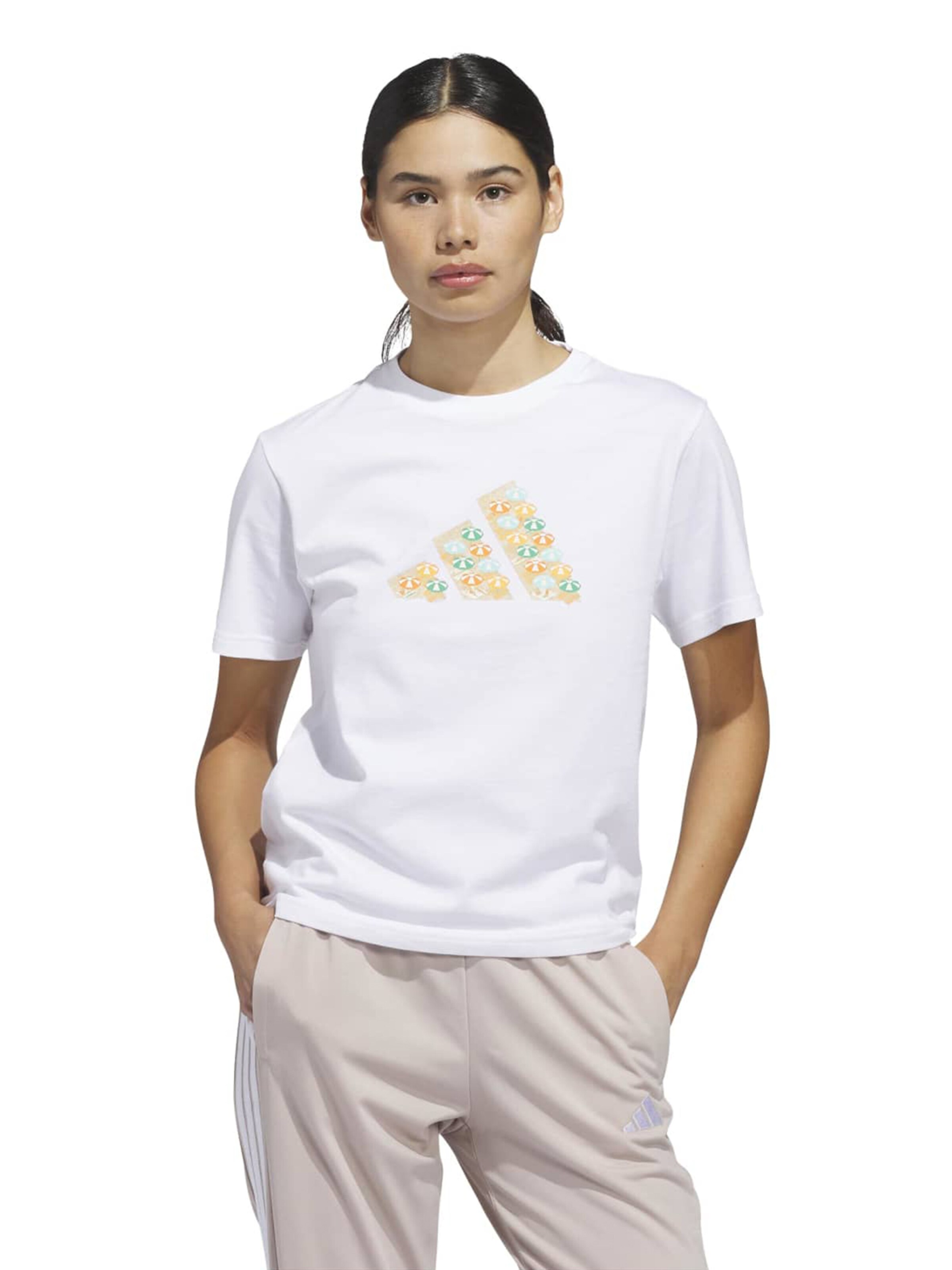 T-shirt fonctionnel 'DESTIADI' ADIDAS SPORTSWEAR en blanc : devant