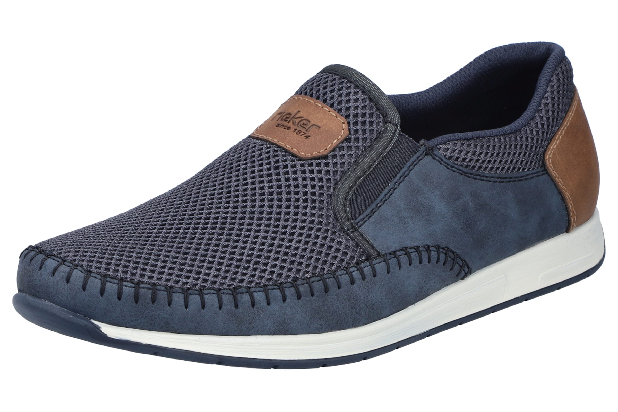 Slip on Rieker en bleu : devant