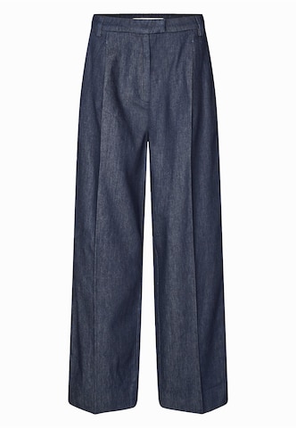 Loosefit Pantaloni con piega frontale 'Alluet' di SECOND FEMALE in blu: frontale