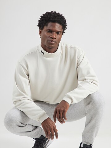 Sweat de sport 'Terry Crew-GRY' UNDER ARMOUR en blanc : devant