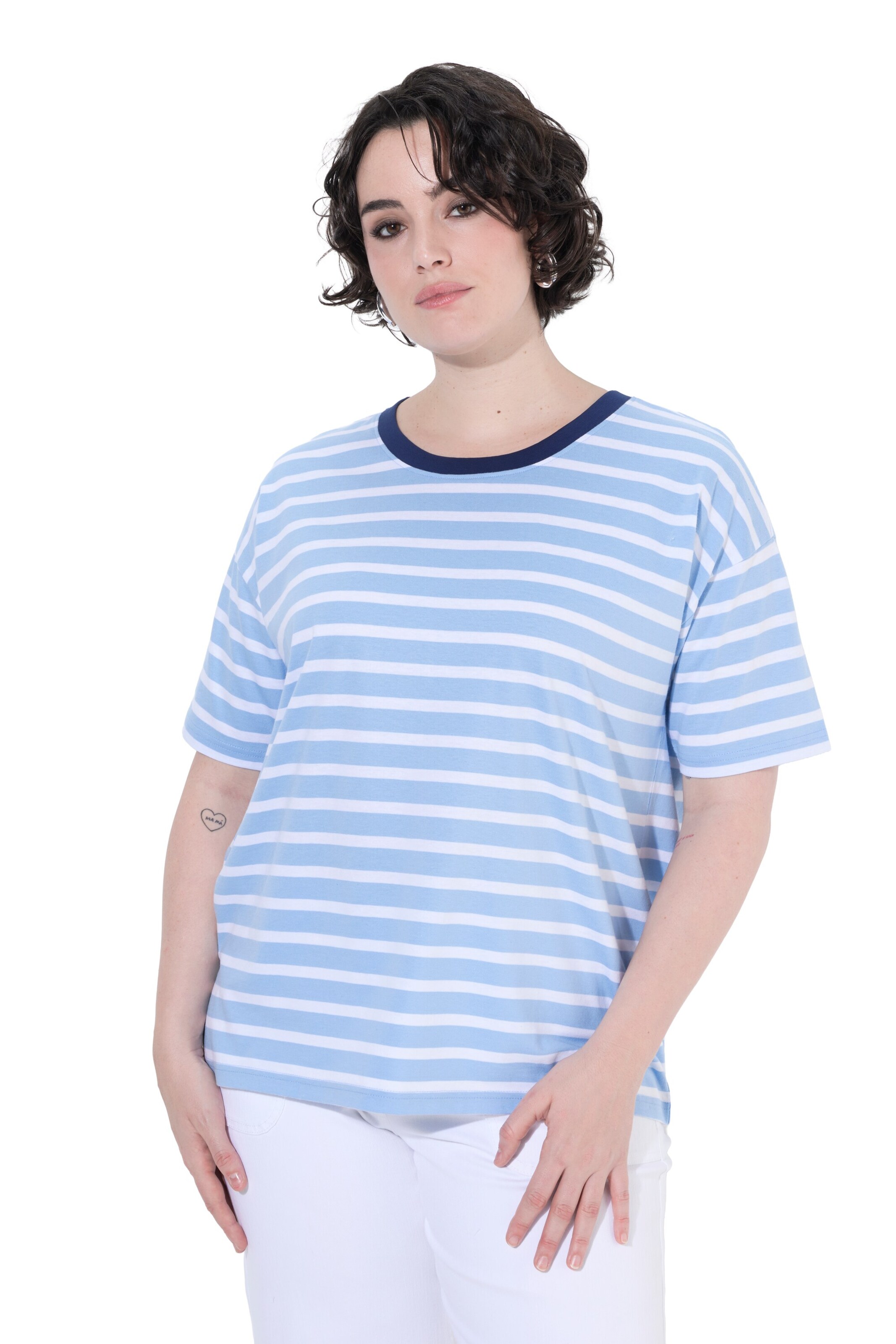 Ulla Popken Shirt in Blauw: voorkant