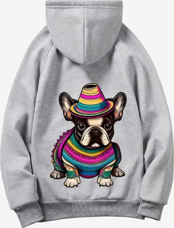 RMK Sweatshirt 'Hund Mexico' in Grau: Vorderseite