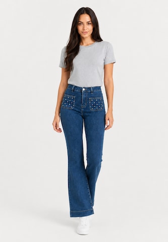 Coupe slim Jean Elara en bleu