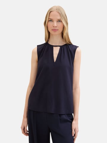 TOM TAILOR Blouse in Blauw: voorkant