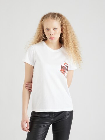 T-shirt 'Ikonik lny' Karl Lagerfeld en blanc : devant