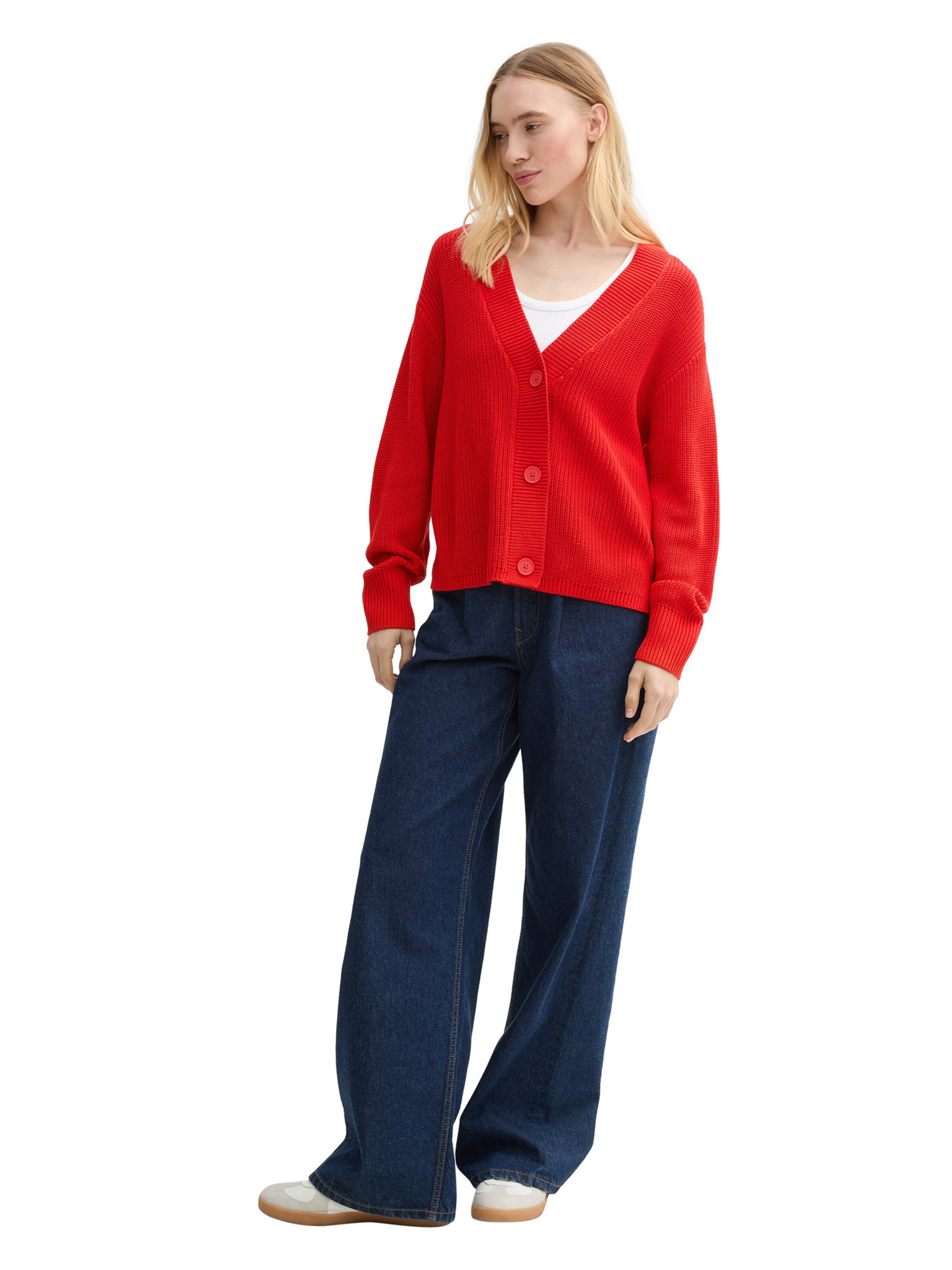 TOM TAILOR DENIM Kampsun, värv punane