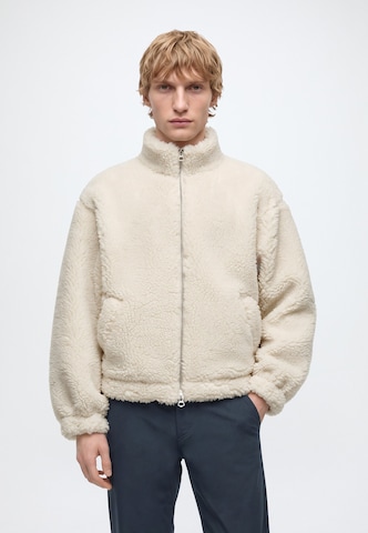 WEEKDAY Between-season jacket 'Pile' in White: front