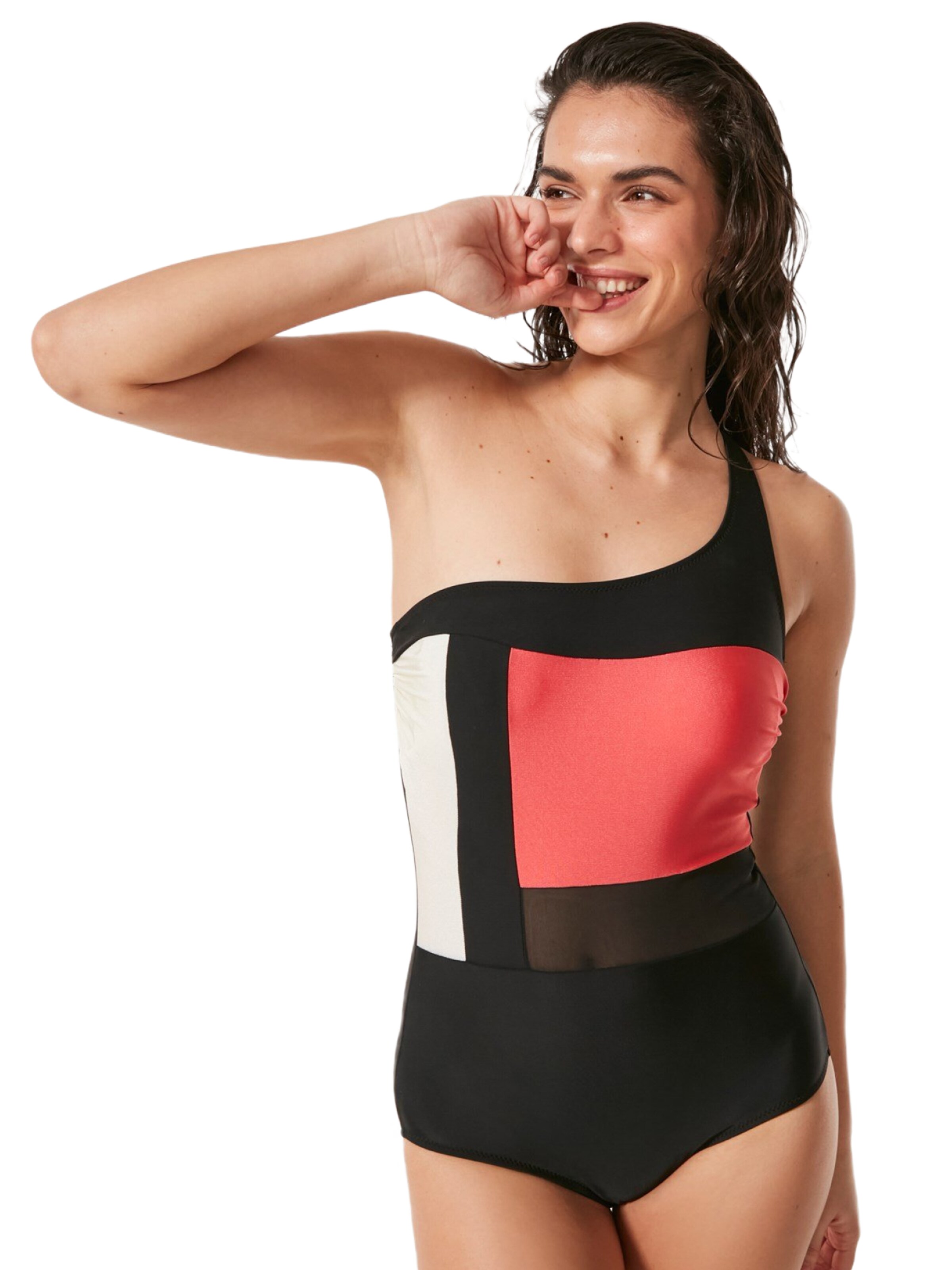 C&City Bralette Swimsuit in Black: front