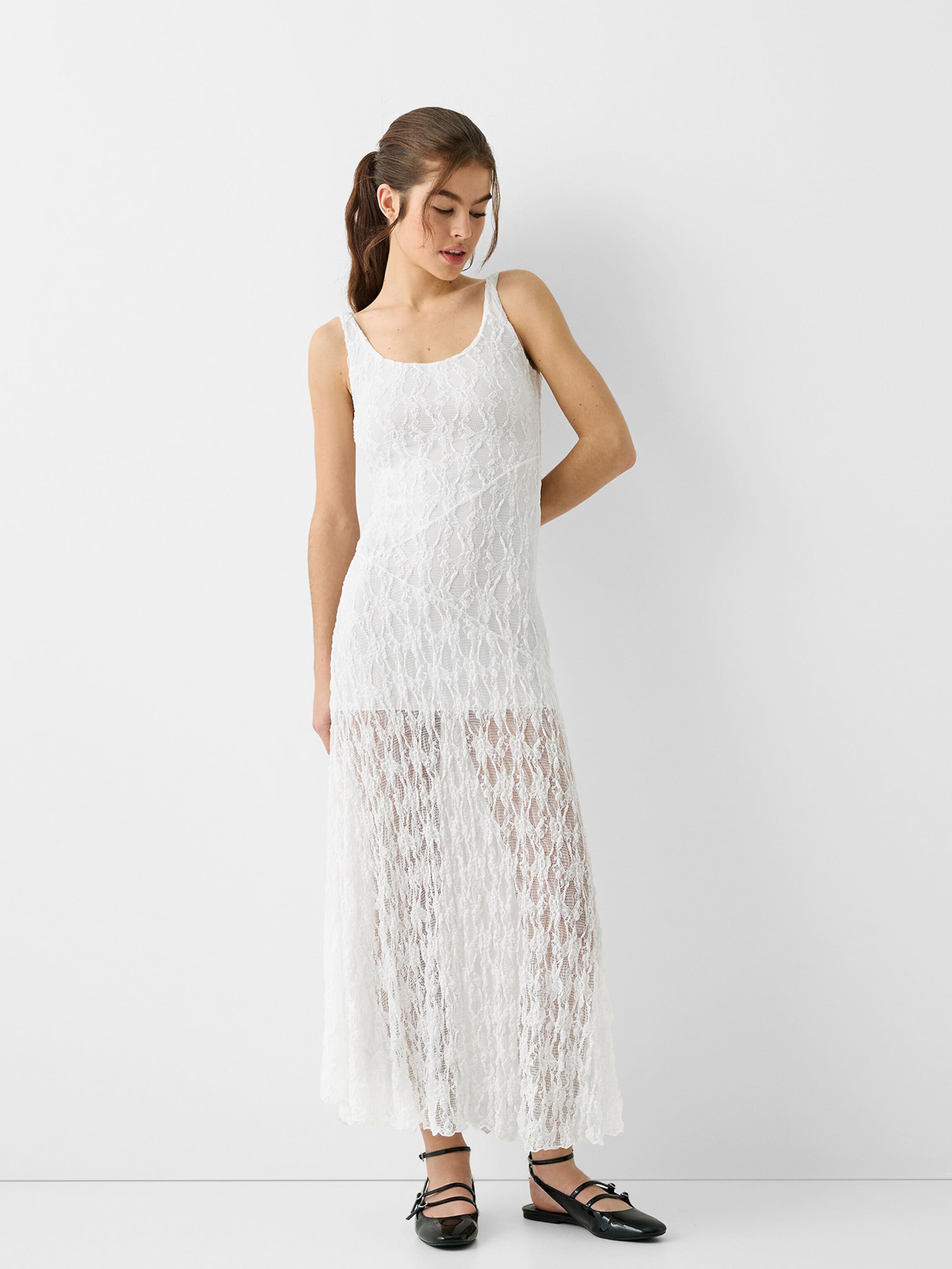 Vestito hot sale bianco bershka