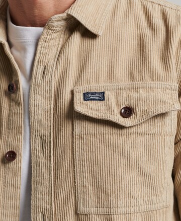 Superdry Regular fit Button Up Shirt in Beige