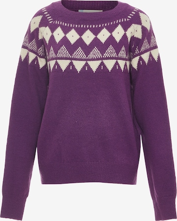 Pull-over ebeeza en violet : devant