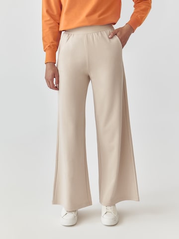 TATUUM Wide leg Broek 'Nake' in Beige: voorkant