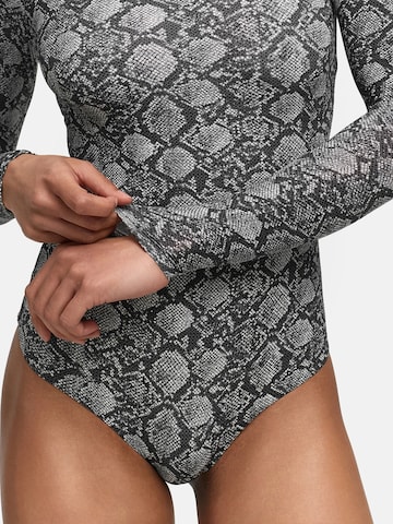 cfab (formerly creamy fabrics) Body 'Crew Neck Longsleeve Bodysuit' i grå
