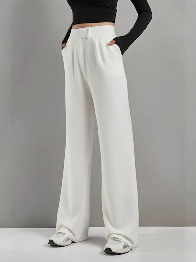 Pantaloni con pieghe in 32 Hiccup di colore bianco, Visualizzazione prodotti