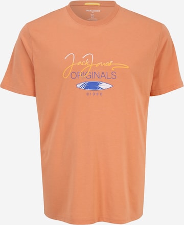 Jack & Jones Plus Μπλουζάκι 'CASEY' σε πορτοκαλί: μπροστά