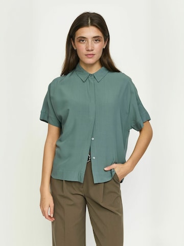 Soft Rebels Shirt ' SRFreedom ' in Groen: voorkant