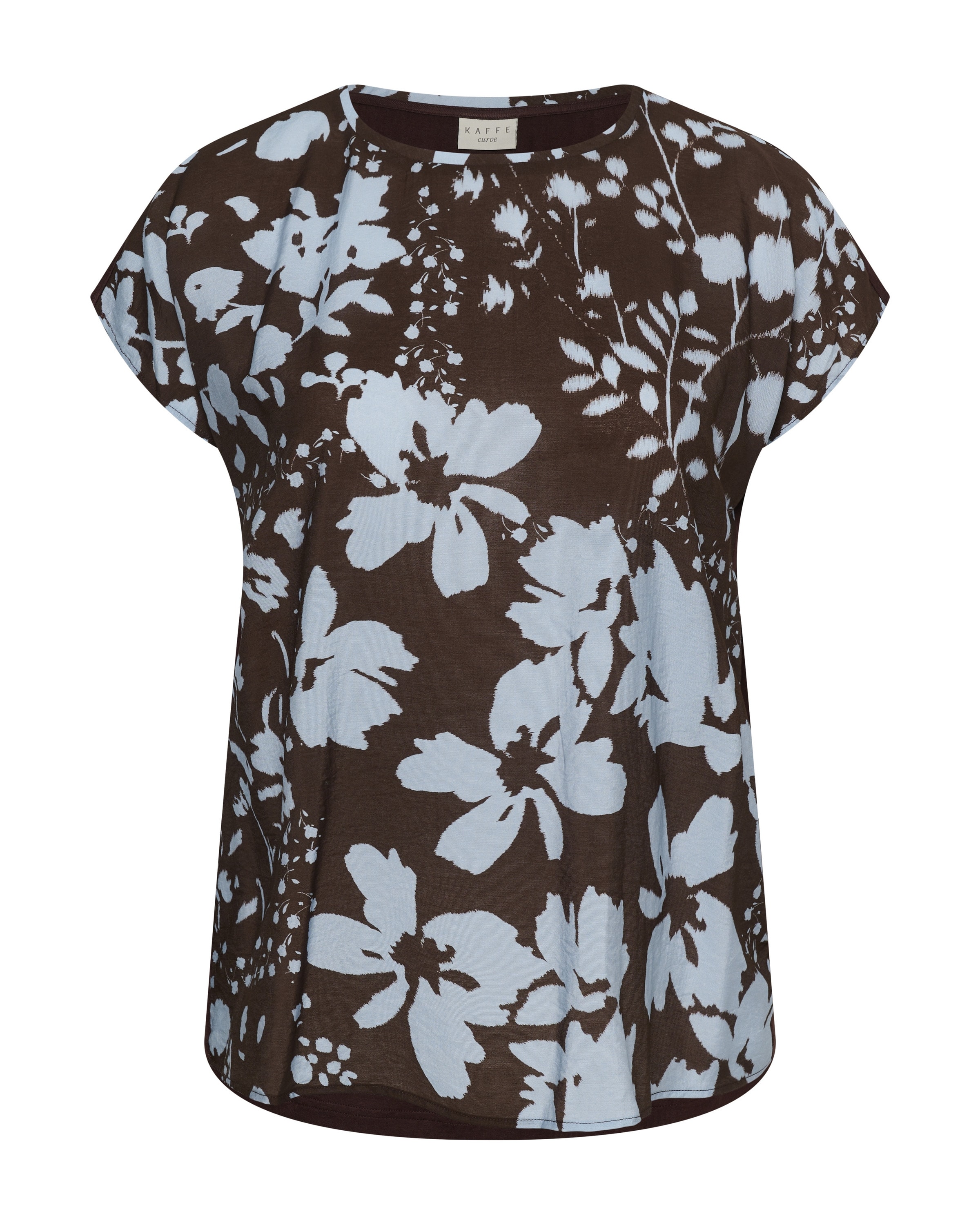 KAFFE CURVE Bluse in Braun: Vorderseite