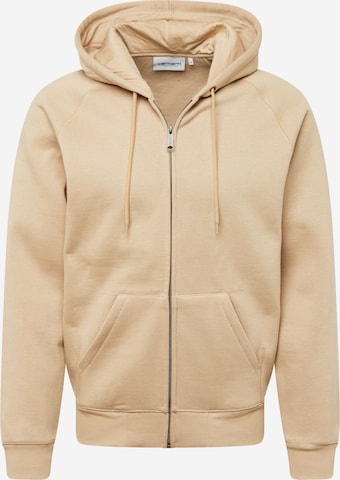 Carhartt WIP Sweatjacka i beige: framsida