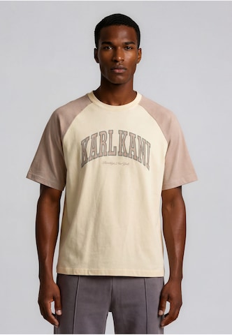 Maglietta di Karl Kani in beige: frontale