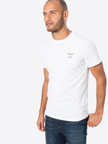 Superdry Функционална тениска 'Core' в бяло: отпред