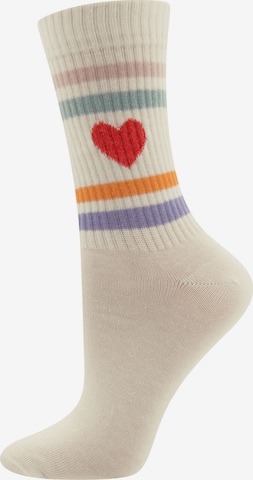 EWERS Skarpety 'Ringel/Herz' w kolorze beżowy: przód