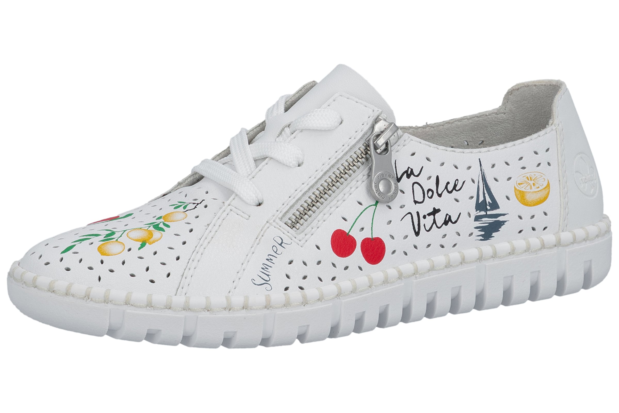 Rieker Lace-Up Shoes 'M2310' in White: front