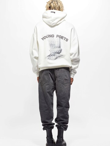 Young Poets Sweatshirt 'Blurry Danis' in Weiß