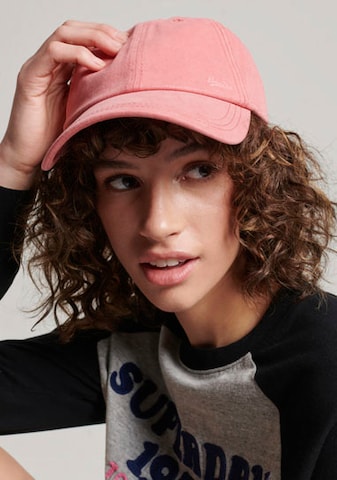 Superdry Cap in Pink: front