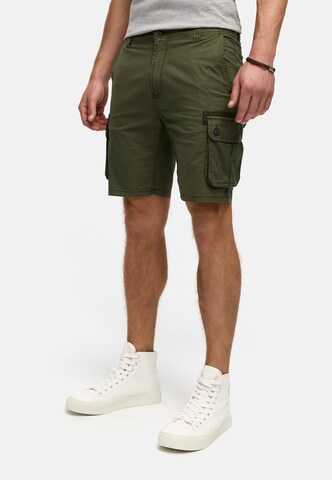INDICODE JEANS Regular Cargobroek 'Lanny' in Groen