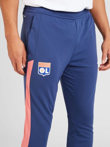 ADIDAS PERFORMANCE Tapered Sporthose 'Olympique Lyonnais Tiro 23 Training Bottoms' in Blau