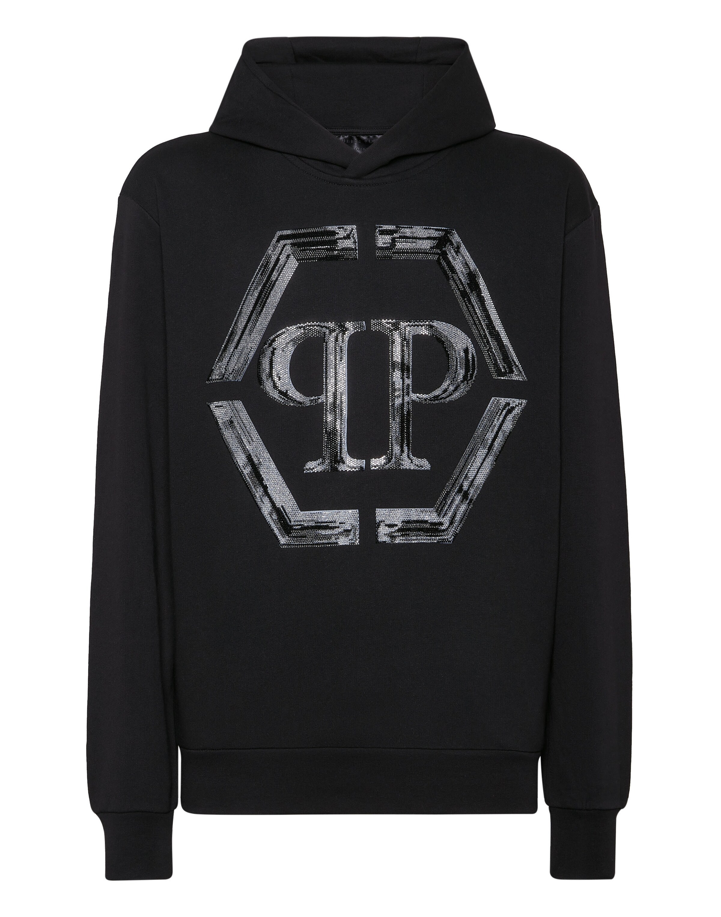 Philipp Plein - Sudadera 'Hexagon' en negro: frente