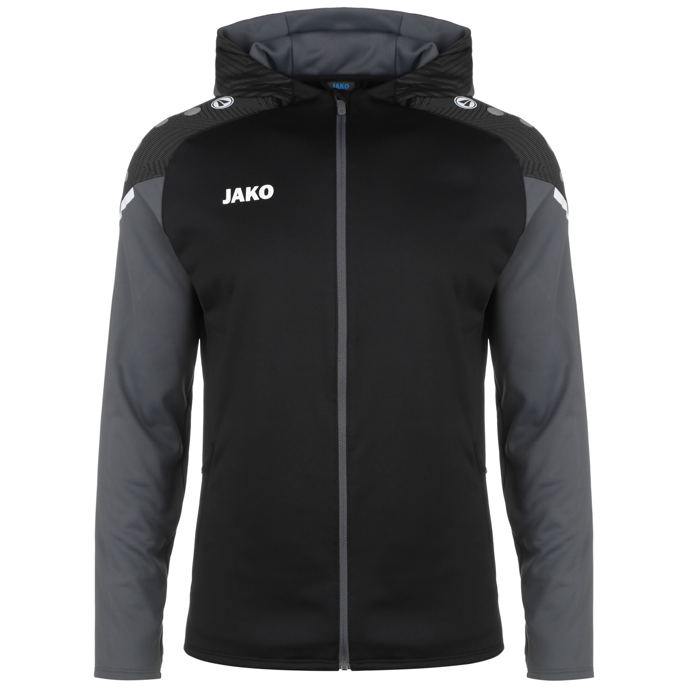 JAKO Trainingsjacke in Schwarz: Vorderseite