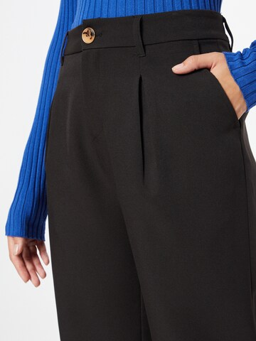 CULTURE Regular Trousers with creases 'Cenette' in Black