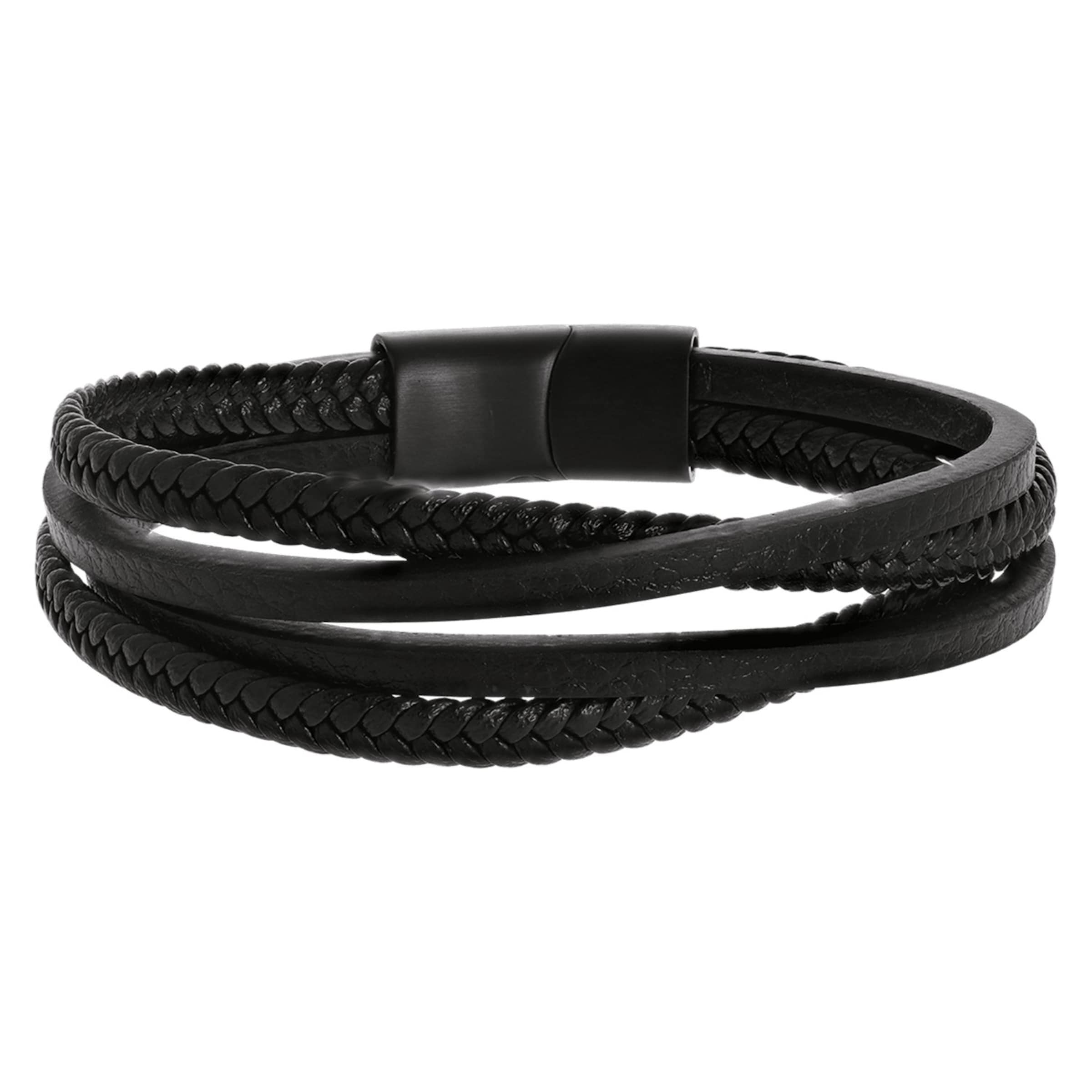 Lucardi Armband 'Suit & Tie' in Zwart: voorkant