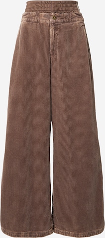 ADIDAS ORIGINALS Wide Leg Housut värissä ruskea: etupuoli