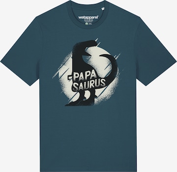 Watapparel T-Shirt ' Papasaurus ' in Blau: Vorderseite