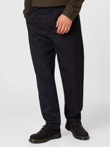 minimum Regular Pleat-Front Pants 'PLEATI' in Blue: front