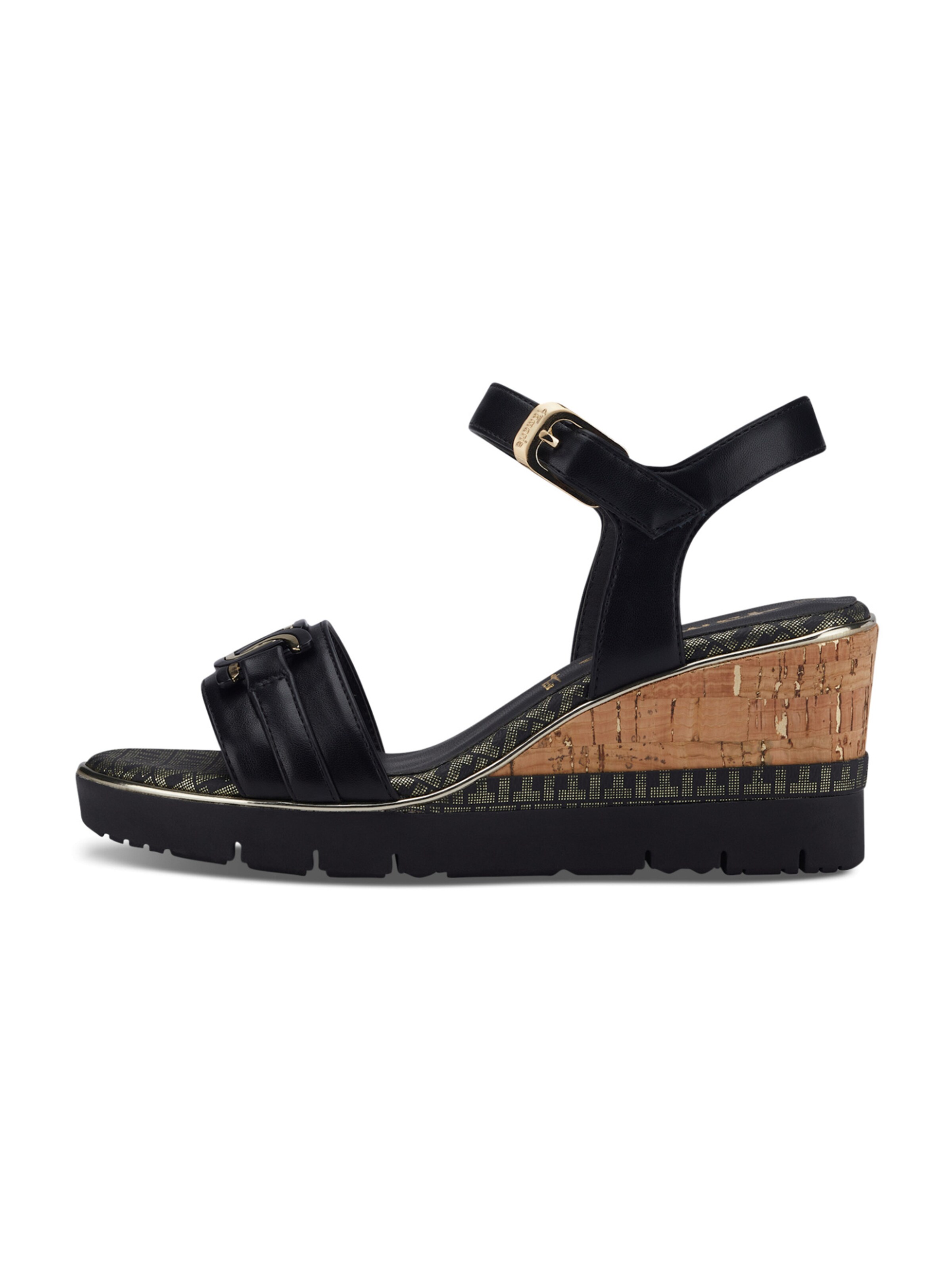 Tamaris Páskové sandály – černá